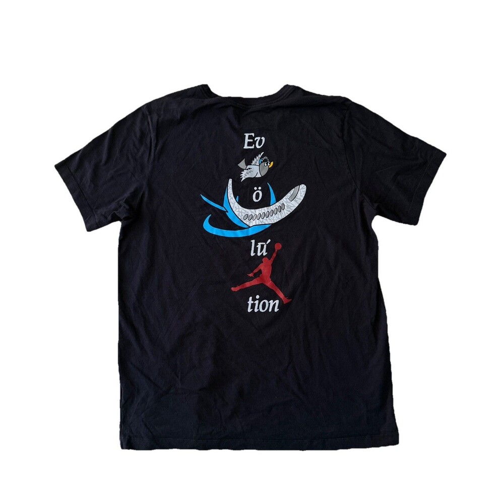 Jordan Evolution Crew shirt size L color black jumpman flight FB7468-010